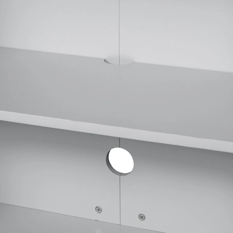 Credenza con spazio contenitivo extra large con maniglie e gambe di supporto in metallo per soggiorno e sala da pranzo