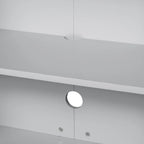 Credenza con spazio contenitivo extra large con maniglie e gambe di supporto in metallo per soggiorno e sala da pranzo