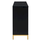 Credenza con spazio contenitivo extra large con maniglie e gambe di supporto in metallo per soggiorno e sala da pranzo