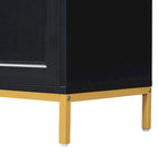 Credenza con spazio contenitivo extra large con maniglie e gambe di supporto in metallo per soggiorno e sala da pranzo