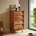 Comò a 4 cassetti con doppio cassettone, dallo stile vintage e con design a smusso