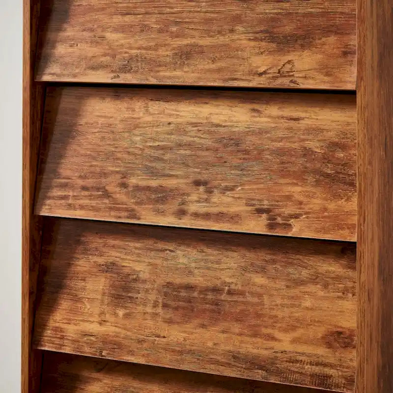 Comò a 4 cassetti con doppio cassettone, dallo stile vintage e con design a smusso