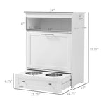 Mobile Contenitore Dispenser Cibo per Animali Domestici, Contenitore per Cibo per Cani con Ciotole Rialzate e Gancio per Articoli per la Pappa e l'Acqua