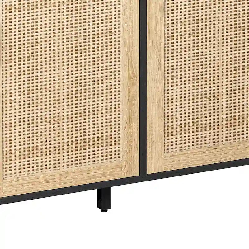62.20 Elegante e funzionale mobile contenitore decorativo in rattan a 4 ante