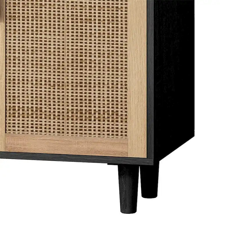62.20 Elegante e funzionale mobile contenitore decorativo in rattan a 4 ante