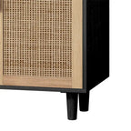 62.20 Elegante e funzionale mobile contenitore decorativo in rattan a 4 ante