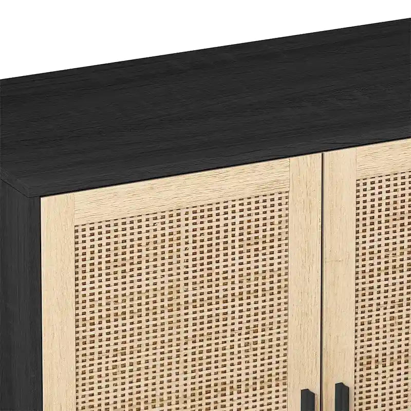 62.20 Elegante e funzionale mobile contenitore decorativo in rattan a 4 ante