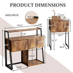 Mobile buffet e credenza bar con vano contenitore, credenza da bar con mobiletto contenitore per sala da pranzo, cucina e soggiorno
