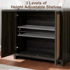 Mobiletto credenza con ante in rattan - 13,7P x 314L x 32,7H