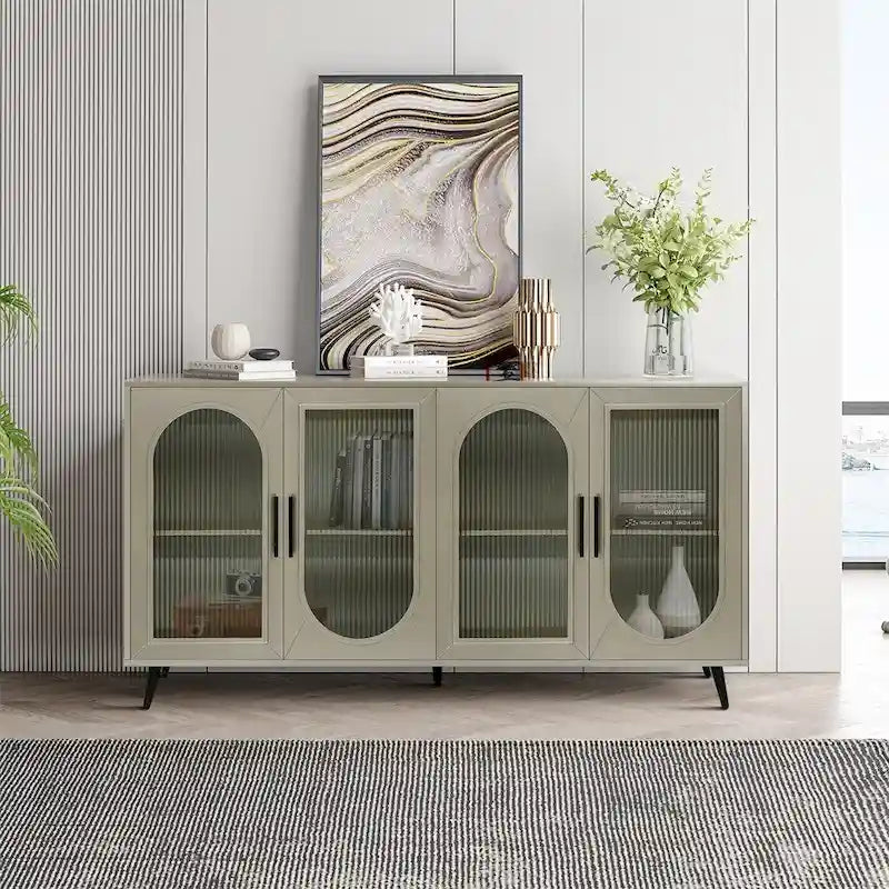 Madia Credenza & Scaffali Regolabili per Soggiorno Camera da Letto