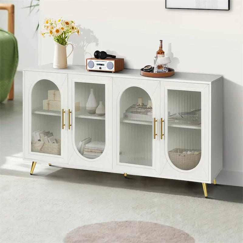 Madia Credenza & Scaffali Regolabili per Soggiorno Camera da Letto