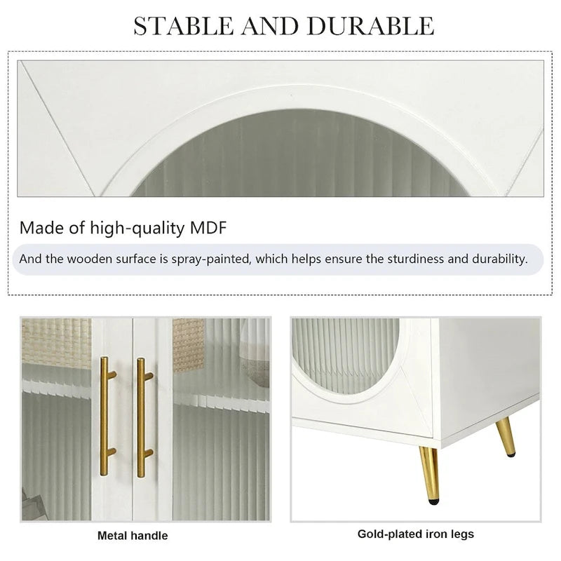 Madia Credenza & Scaffali Regolabili per Soggiorno Camera da Letto