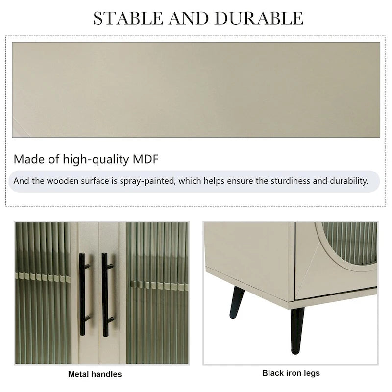 Madia Credenza & Scaffali Regolabili per Soggiorno Camera da Letto