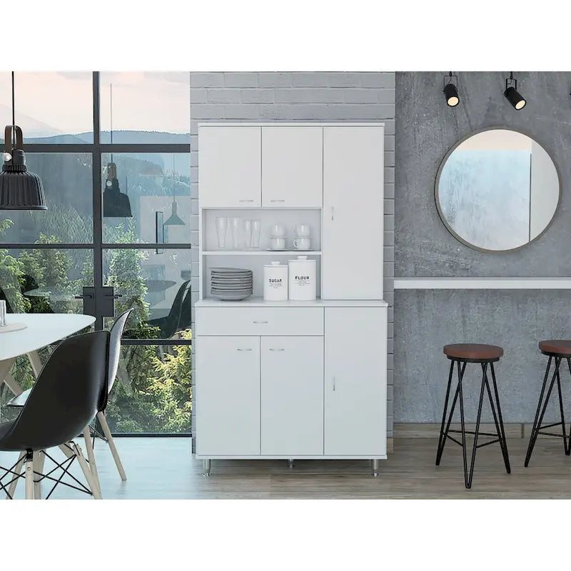 Dispensa per cucina, sala da pranzo, soggiorno, bianca