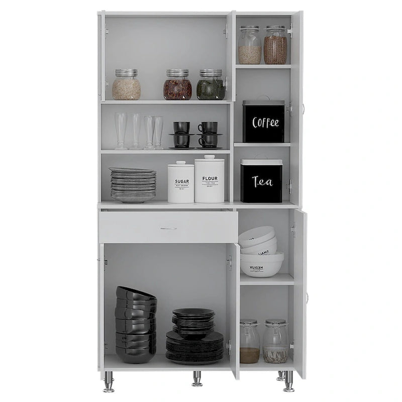 Dispensa per cucina, sala da pranzo, soggiorno, bianca