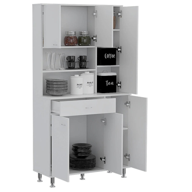 Dispensa per cucina, sala da pranzo, soggiorno, bianca