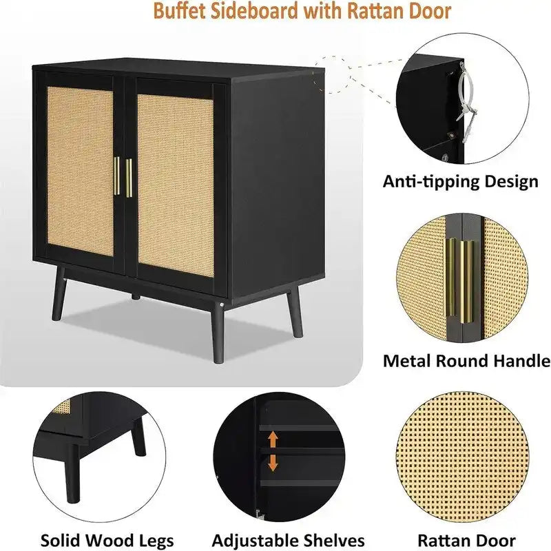 Credenza a buffet - 15.75P x 31.5L x 31.5A