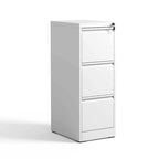 Classificatore verticale in metallo a 3 cassetti con serratura, mobiletto verticale in acciaio per ufficio/casa per documenti formato A4/legale/lettera3