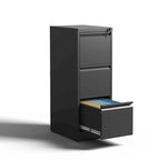 Classificatore verticale in metallo a 3 cassetti con serratura, mobiletto verticale in acciaio per ufficio/casa per documenti formato A4/legale/lettera3