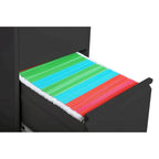 Classificatore verticale in metallo a 3 cassetti con serratura, mobiletto verticale in acciaio per ufficio/casa per documenti formato A4/legale/lettera3