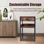 Tavolino/Mobile Stampante Marrone con Cassetti - 30P x 40L x 65.5A cm