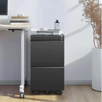 Classificatore metallico mobile a 2 cassetti con serratura