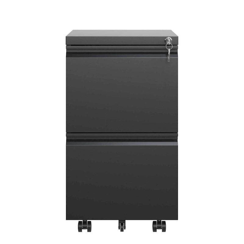 Classificatore metallico mobile a 2 cassetti con serratura