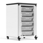 Mobiletto contenitore modulare per aula - 4 moduli impilati con 24 piccoli cassetti - N/D