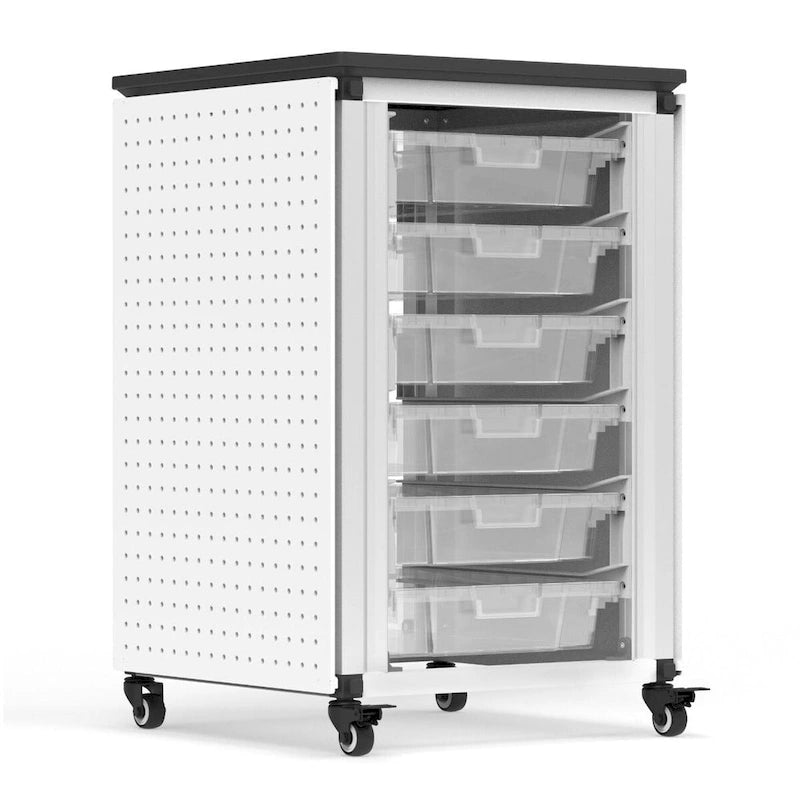 Mobiletto contenitore modulare per aula - 4 moduli impilati con 24 piccoli cassetti - N/D