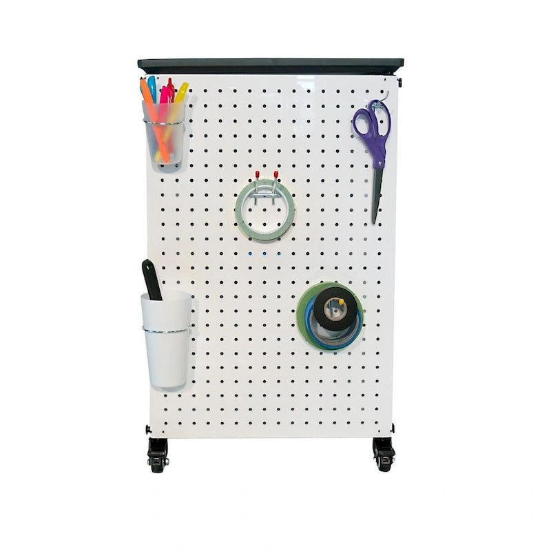 Mobiletto contenitore modulare per aula - 4 moduli impilati con 24 piccoli cassetti - N/D