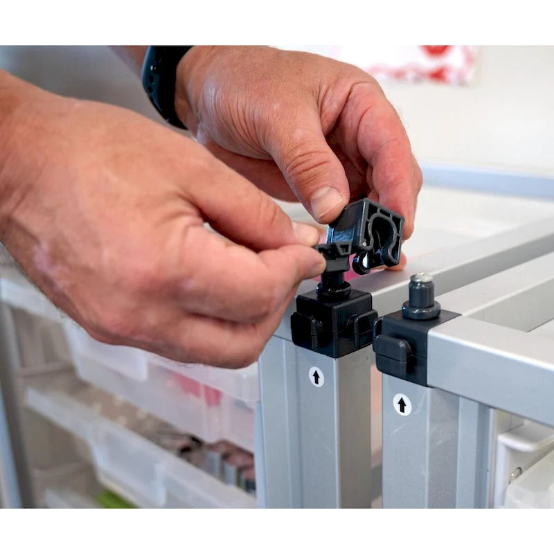 Mobiletto contenitore modulare per aula - 4 moduli impilati con 24 piccoli cassetti - N/D