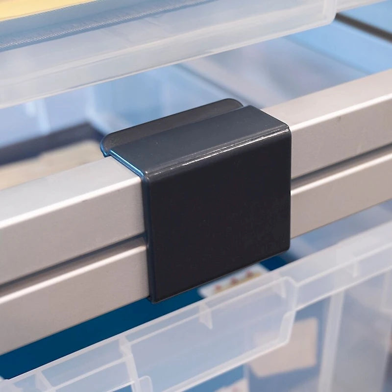 Mobiletto contenitore modulare per aula - 4 moduli impilati con 24 piccoli cassetti - N/D