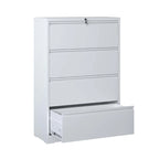 Classificatore metallico a 4 cassetti con serratura, dimensioni Legal/Letter/A4/F4