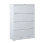 Classificatore metallico a 4 cassetti con serratura, dimensioni Legal/Letter/A4/F4