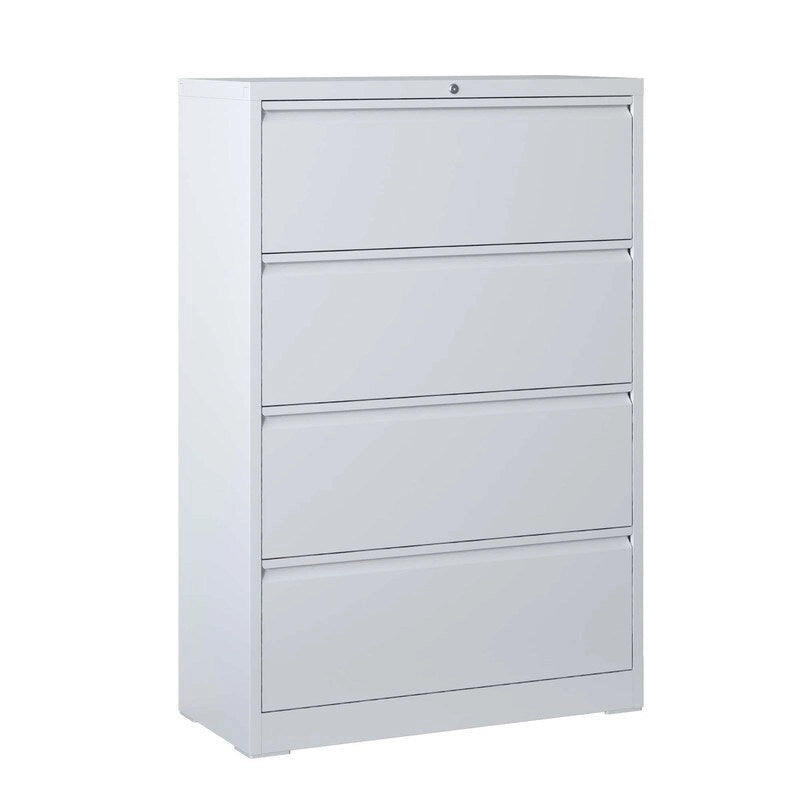 Classificatore metallico a 4 cassetti con serratura, dimensioni Legal/Letter/A4/F4