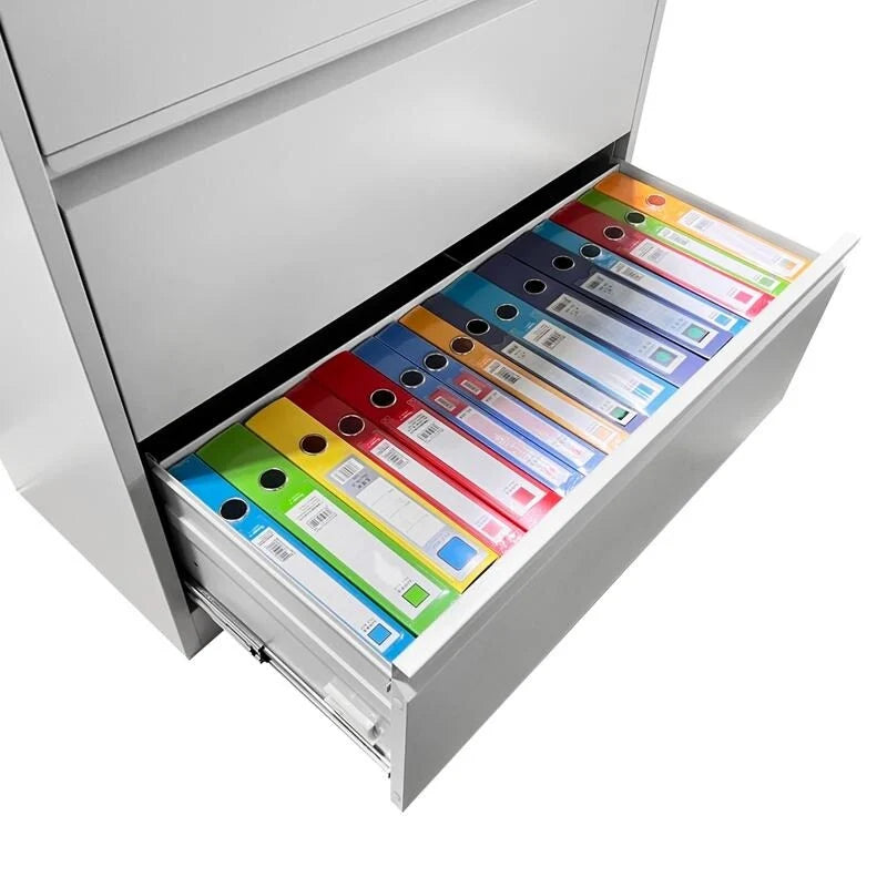 Classificatore metallico a 4 cassetti con serratura, dimensioni Legal/Letter/A4/F4