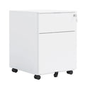 Classificatore mobile a 2 cassetti con serratura in acciaio per documenti formato Legal/Letter/A4/F4, completamente assemblato con ruote