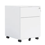 Classificatore mobile a 2 cassetti con serratura in acciaio per documenti formato Legal/Letter/A4/F4, completamente assemblato con ruote