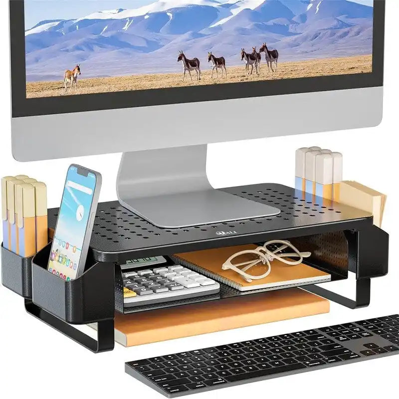 Supporto monitor con vano portaoggetti
