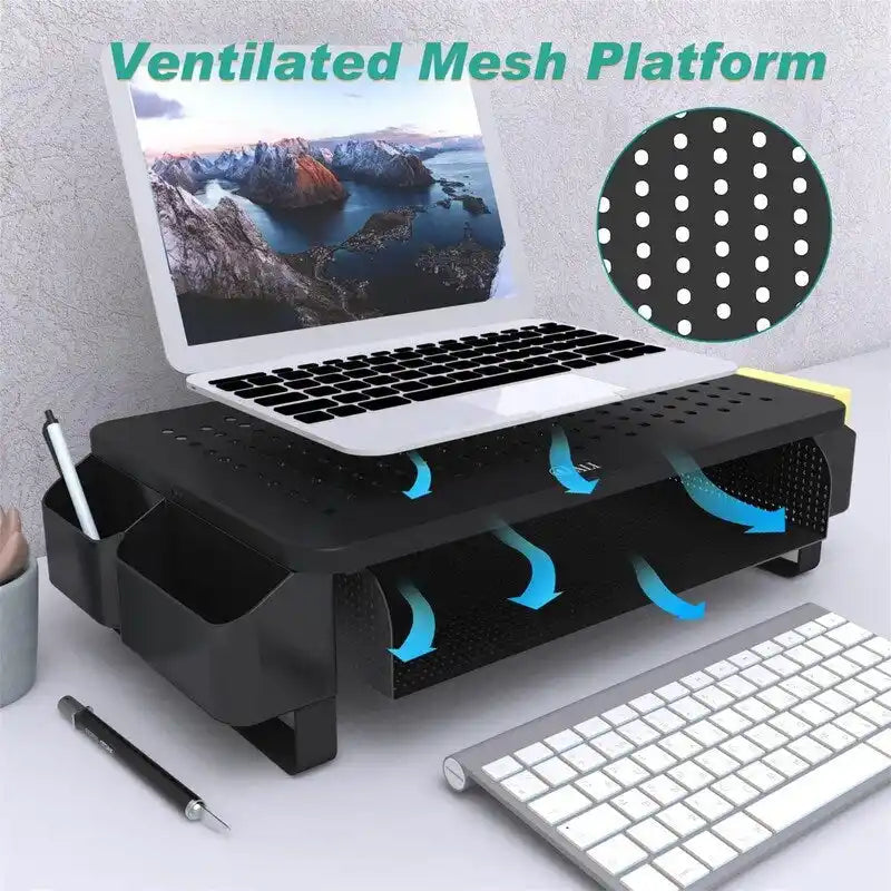 Supporto monitor con vano portaoggetti
