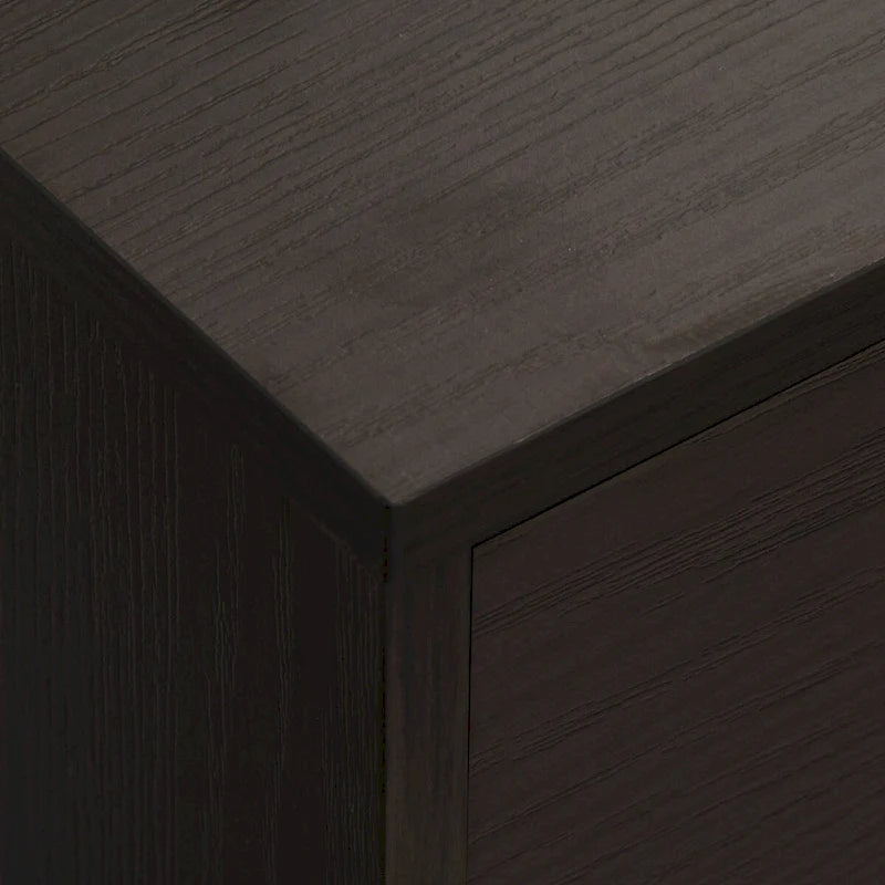 Classificatore a 5 cassetti, mobiletto archivio con rotelle e stile minimalista nordico moderno, marrone