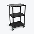 Carrello di servizio in plastica a 3 ripiani, 42H - N/A
