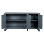 Credenza mobile contenitore in MDF+impiallacciatura di pino, con ripiani regolabili, adatta per soggiorni, ingressi e studi