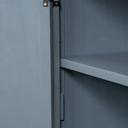 Credenza mobile contenitore in MDF+impiallacciatura di pino, con ripiani regolabili, adatta per soggiorni, ingressi e studi