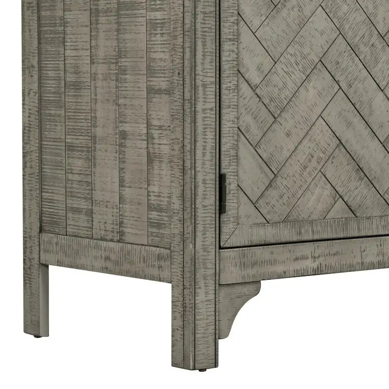 Credenza mobile contenitore in MDF+impiallacciatura di pino, con ripiani regolabili, adatta per soggiorni, ingressi e studi