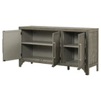 Credenza mobile contenitore in MDF+impiallacciatura di pino, con ripiani regolabili, adatta per soggiorni, ingressi e studi