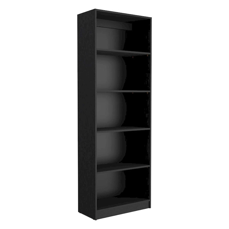 Libreria alta a 5 ripiani e mobile, set da 2