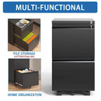 Classificatore metallico mobile a 2 cassetti con serratura per documenti in formato Legal/Letter/A4