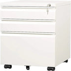 3-Drawer Mobile File Cabinet - 17.1D x 14.6W x 23.8H