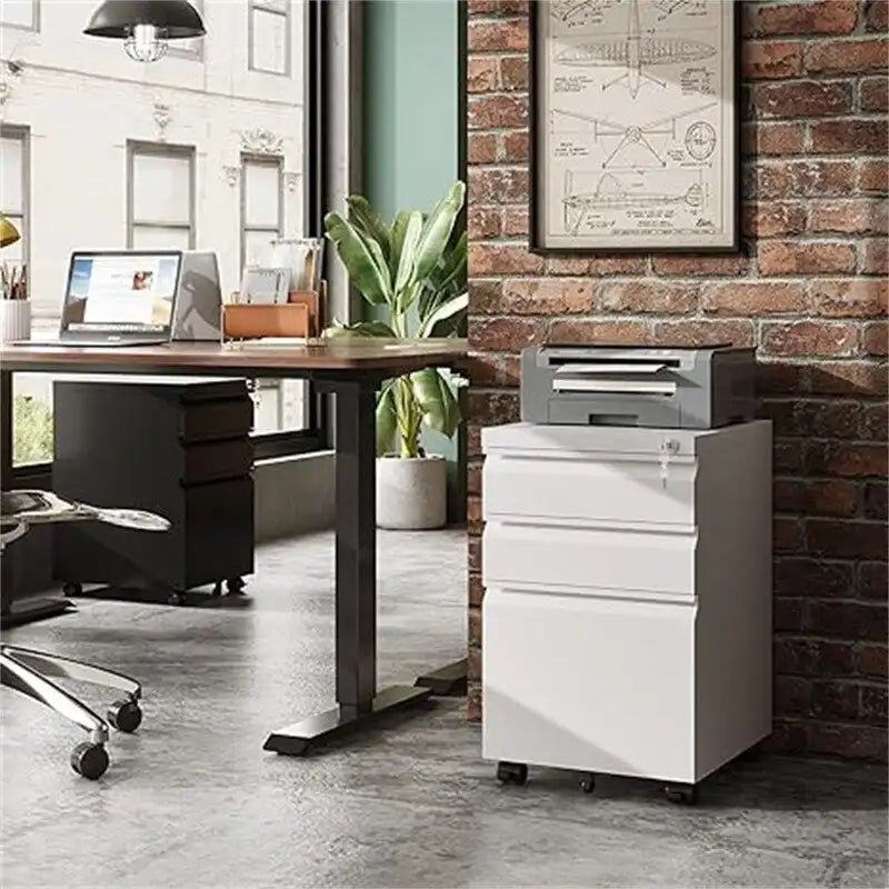 Cassettiera portadocumenti a 3 cassetti - 17,1P x 14,6L x 23,8H